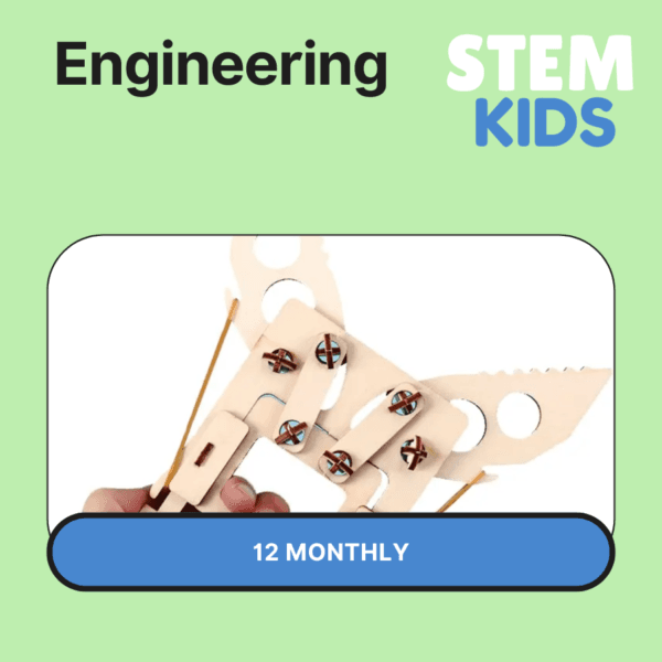 STEMKids engineering subscription box for kids aged 8–12 with monthly hands-on projects - 12 Month