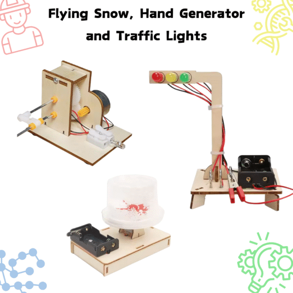 STEM Box - Flying Snow, Hand Generator and Traffic Lights