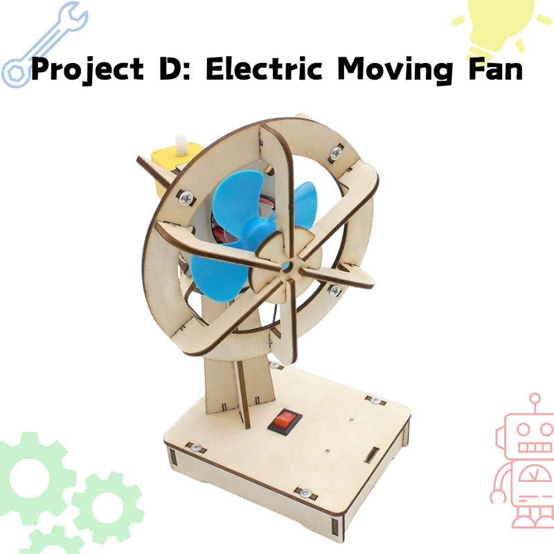 Advanced STEM project kit featuring an electric moving fan for kids aged 9–13